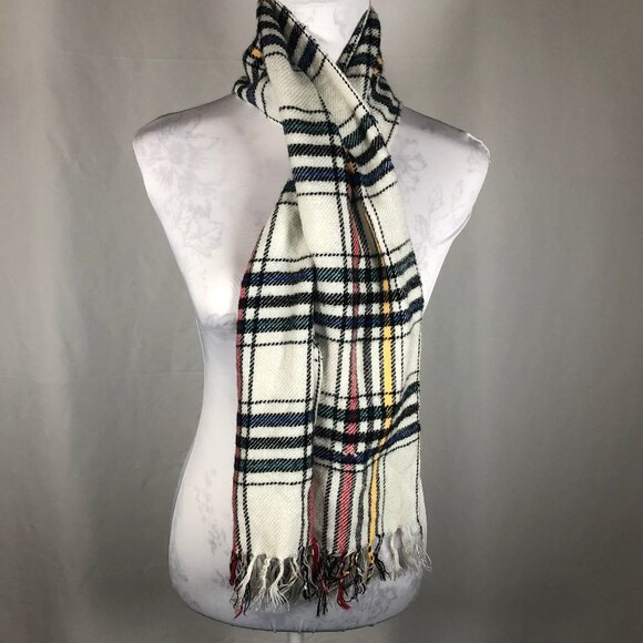 Heritage Plaid Scarf by Berkshire Handkerchief Co. – Classic Cream Check - Picture 5 of 9